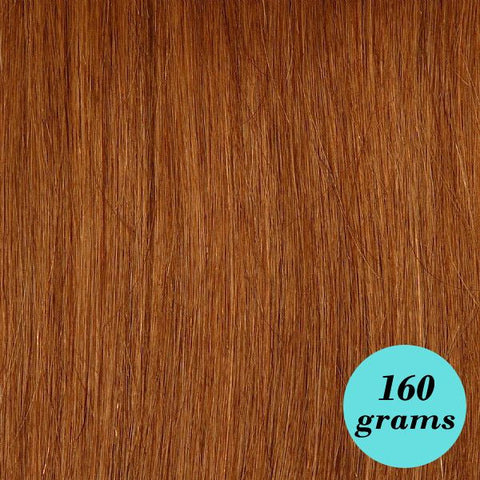 #30 Light Auburn 20" Clip In Hair Extensions swatch