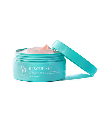 Opened Rescue Me Hair Mask container